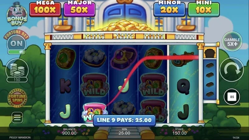 Piggy Mansion - contant geld verzamelen met een verzamelaarsymbool