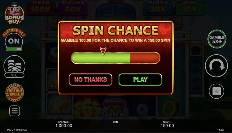 Piggy Mansion - gratis spins activeren